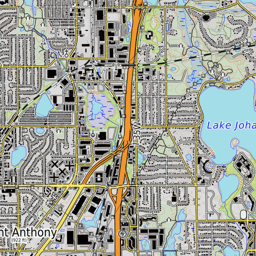OpenTopoMap map of Interchange 25B, MN