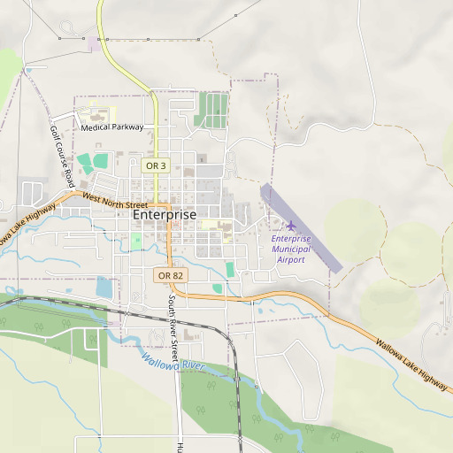 OpenStreetMap map of Enterprise Elementary School, OR