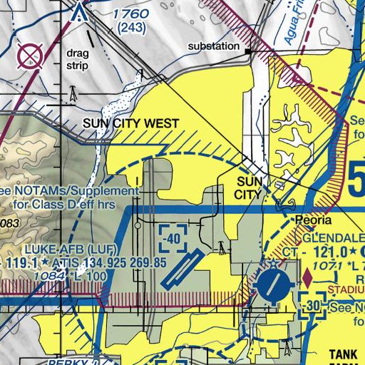 FAA VFR chart of Marley Park Elementary School, AZ