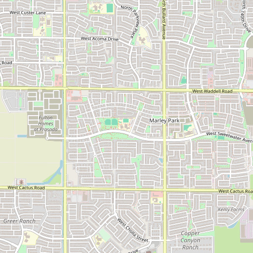 OpenStreetMap map of Marley Park Elementary School, AZ