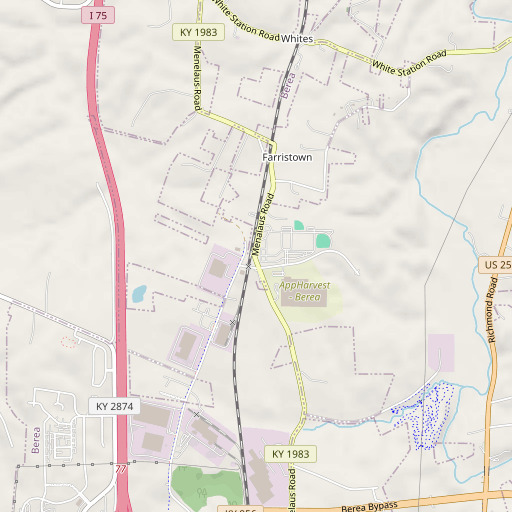 OpenStreetMap map of Mayde Railroad Station (historical), KY