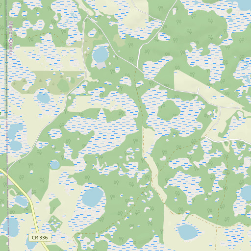 OpenStreetMap map of Bear Hammock Lake, FL