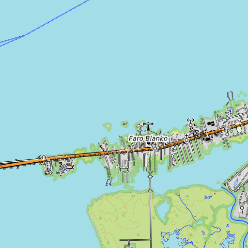 OpenTopoMap map of Bella Mare Key, FL