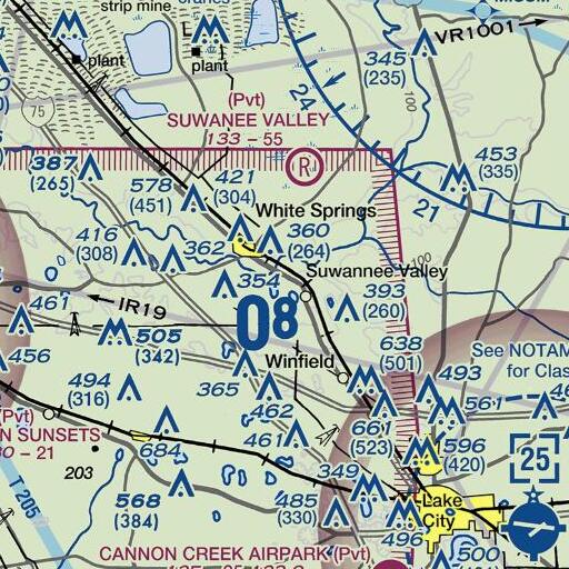 FAA VFR chart of Gar Pond, FL