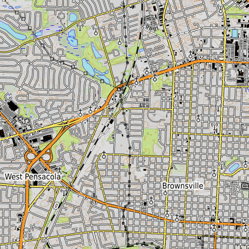 OpenTopoMap map of Oakcrest School, FL