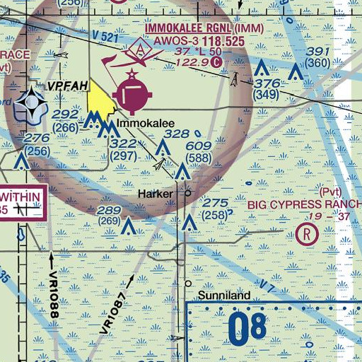 FAA VFR chart of Owl Hammock, FL