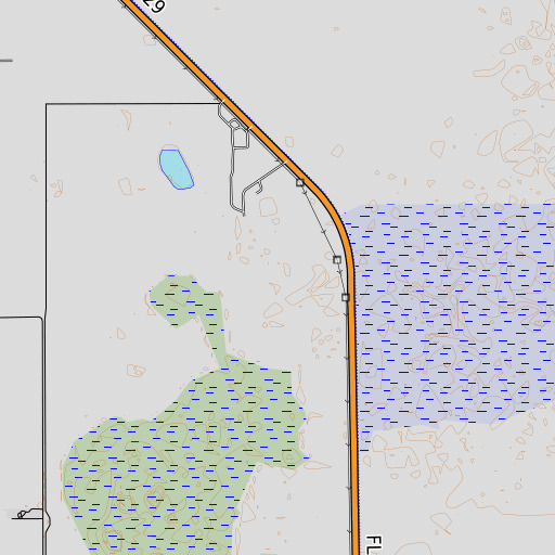 OpenTopoMap map of Owl Hammock, FL