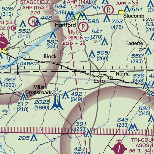 FAA VFR chart of Pate Bay, FL