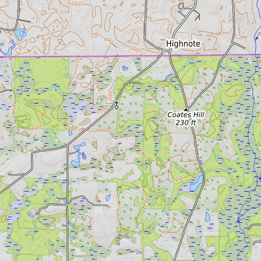 OpenTopoMap map of Pate Bay, FL