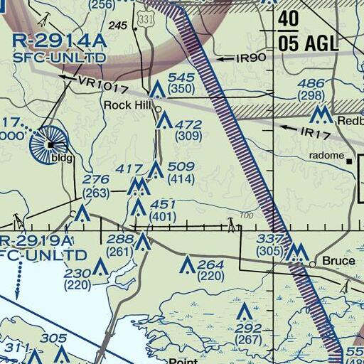 FAA VFR chart of Steep Head, FL