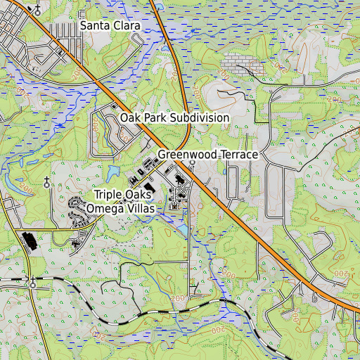 OpenTopoMap map of Gadsden Community Hospital, FL