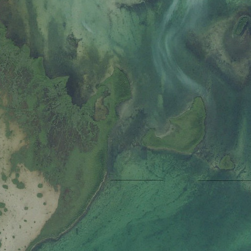 Aerial imagery of Midnight Pass, FL