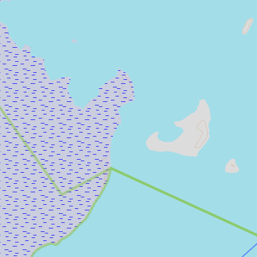 OpenTopoMap map of Midnight Pass, FL