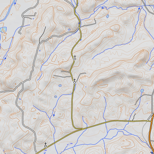 OpenTopoMap map of Pond Spring, GA