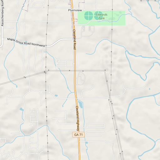 OpenStreetMap map of North Whitfield Middle School, GA