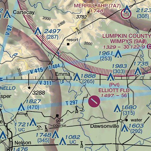 FAA VFR chart of Emma, GA