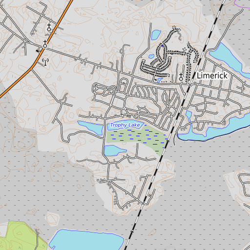 OpenTopoMap map of Trophy Lake, GA