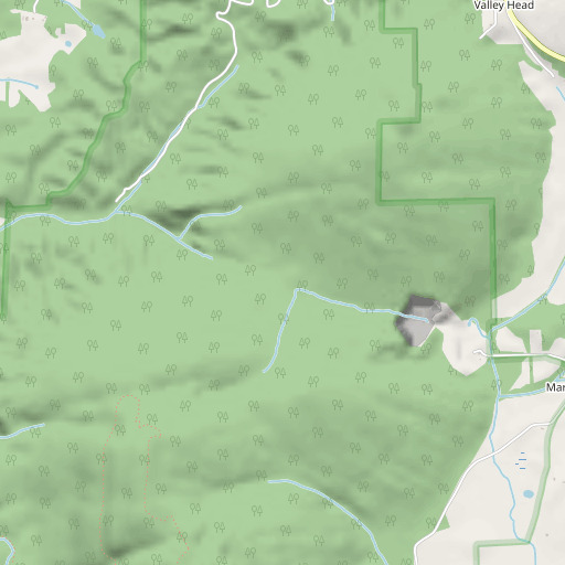 OpenStreetMap map of Bluebird Gap, GA