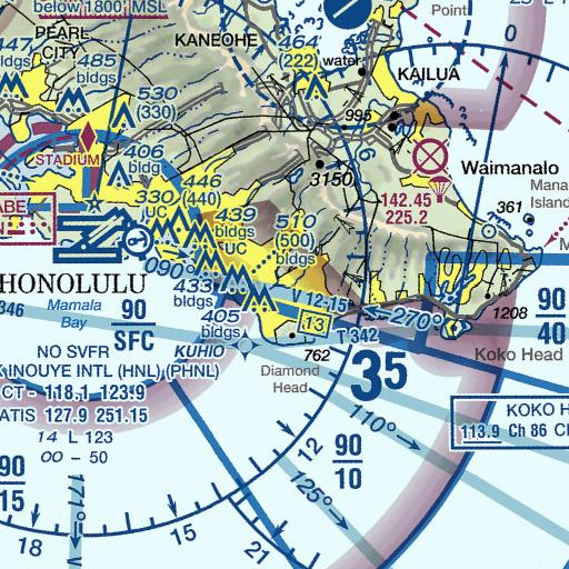 FAA VFR chart of Aliiolani Elementary School, HI