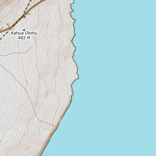 OpenTopoMap map of Kimo Point, HI