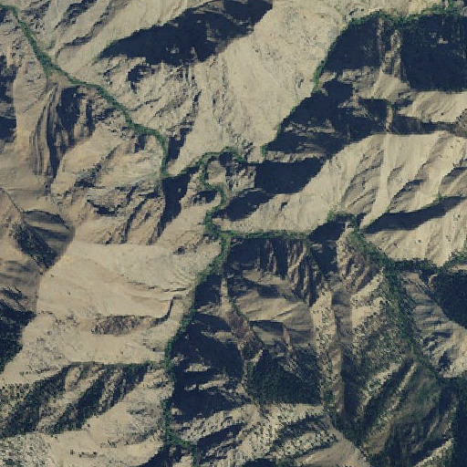 Aerial imagery of Lightning Creek, ID