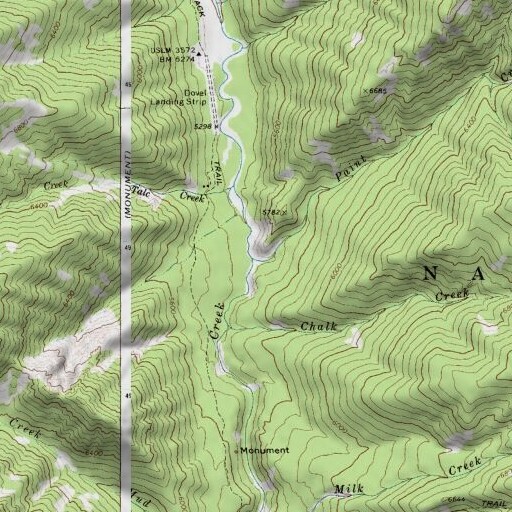 USGS 24K topo map of Paint Creek, ID