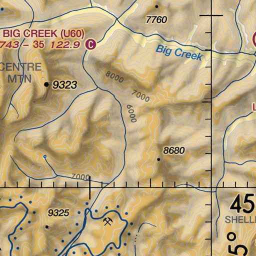 FAA VFR chart of Paint Creek, ID