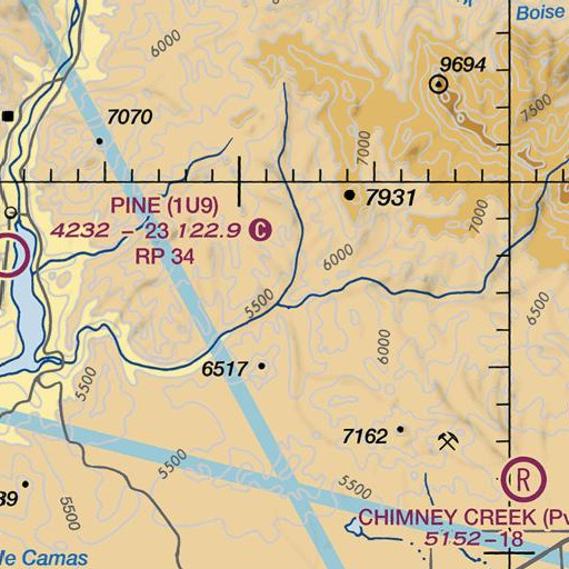 FAA VFR chart of Sprout Creek, ID