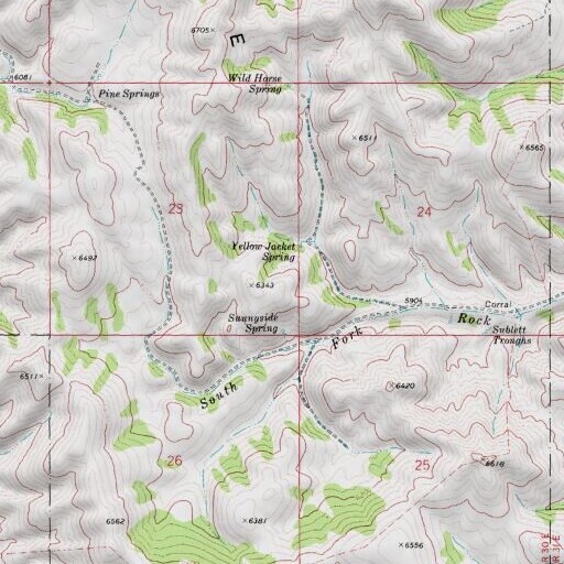 USGS 24K topo map of Sunnyside Spring, ID