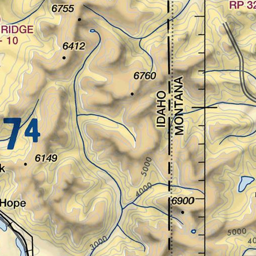 FAA VFR chart of Button Creek, ID