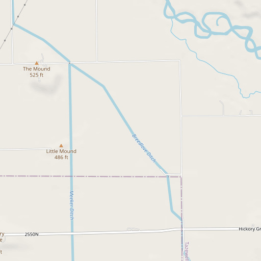 OpenStreetMap map of Breedlove Ditch, IL