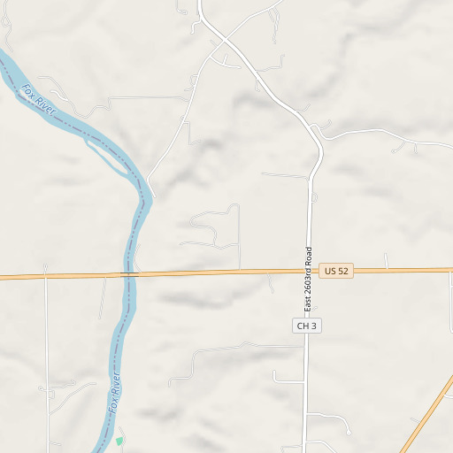 OpenStreetMap map of Camp Merrybrook, IL