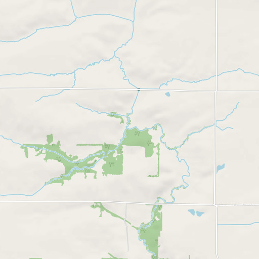OpenStreetMap map of North Fork East Fork La Moine River, IL