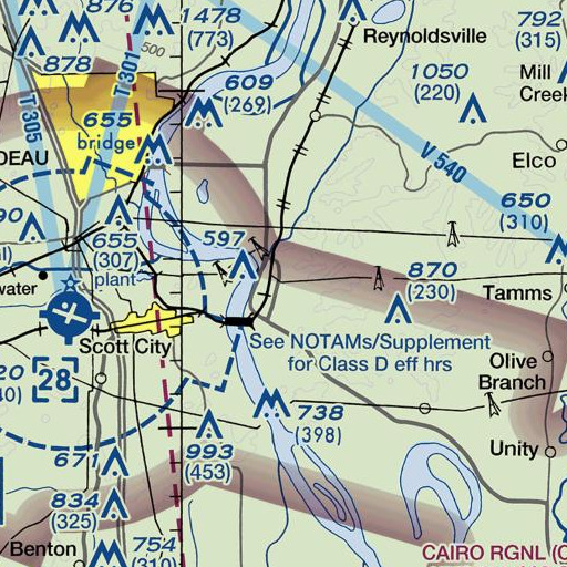 FAA VFR chart of Perkins Spring, IL