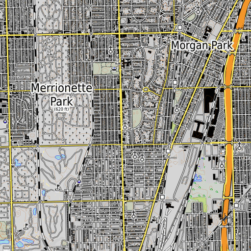 OpenTopoMap map of Saint Walter School, IL