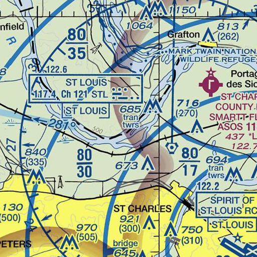 FAA VFR chart of Johnson Landing, IL