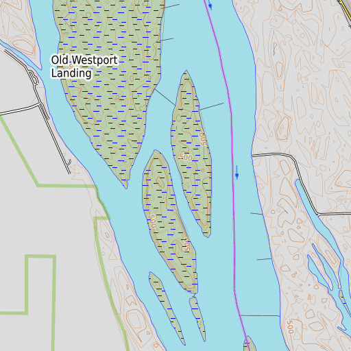 OpenTopoMap map of Gilford Post Light, IL