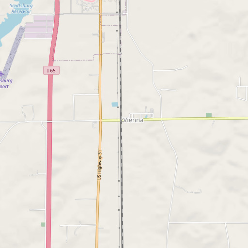 OpenStreetMap map of Vienna Branch, IN