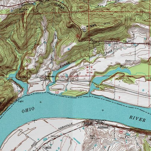 USGS 24K topo map of Hardingrove, IN