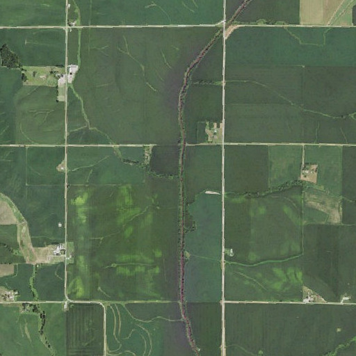 Aerial imagery of Skunk Creek, IA