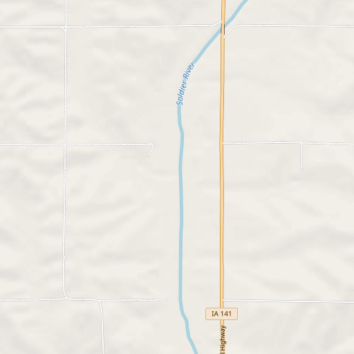 OpenStreetMap map of Skunk Creek, IA