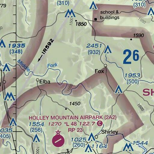 FAA VFR chart of Bee Bluff, AR