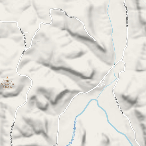 OpenStreetMap map of Bee Bluff, AR