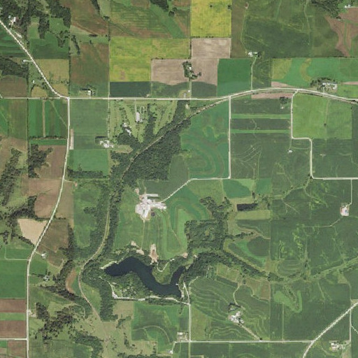 Aerial imagery of Lake Meyer Dam, IA