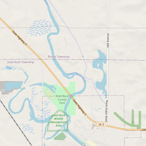 OpenStreetMap map of Curry Creek, IA