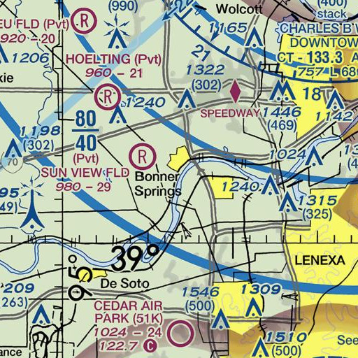 FAA VFR chart of Wolf Creek, KS