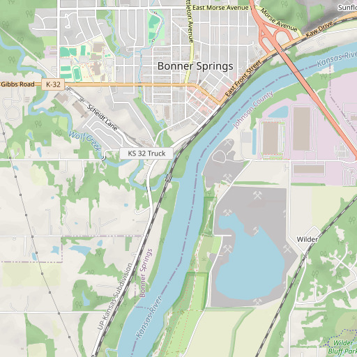 OpenStreetMap map of Wolf Creek, KS