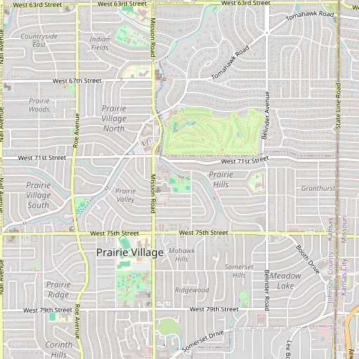 OpenStreetMap map of Windsor Park, KS