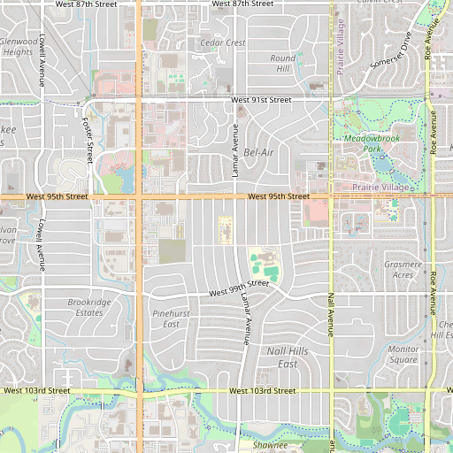 OpenStreetMap map of John Diemer Elementary School, KS