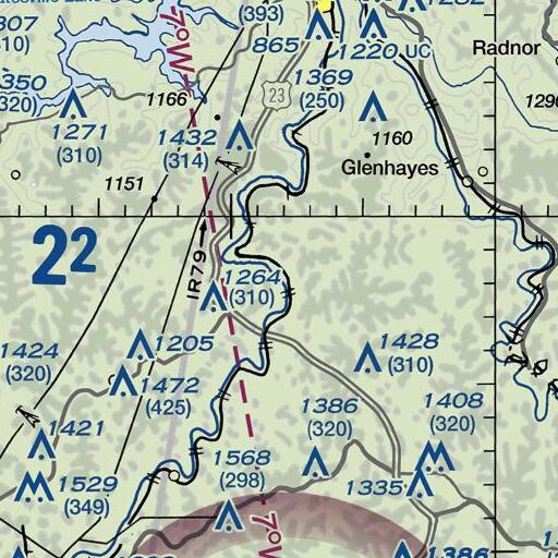 FAA VFR chart of Cabin Branch, KY